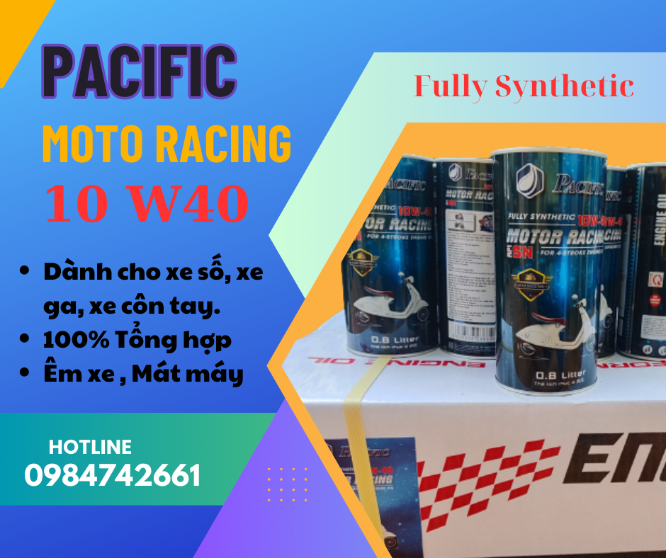 Dầu nhớt xe máy Pacific Moto Racing 10w40